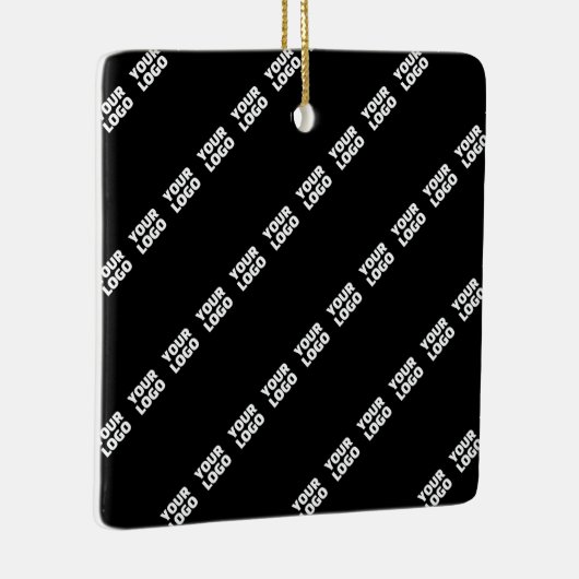 ロゴ、デザイン、写真を斜めに並べて表示 セラミックオーナメント (右)