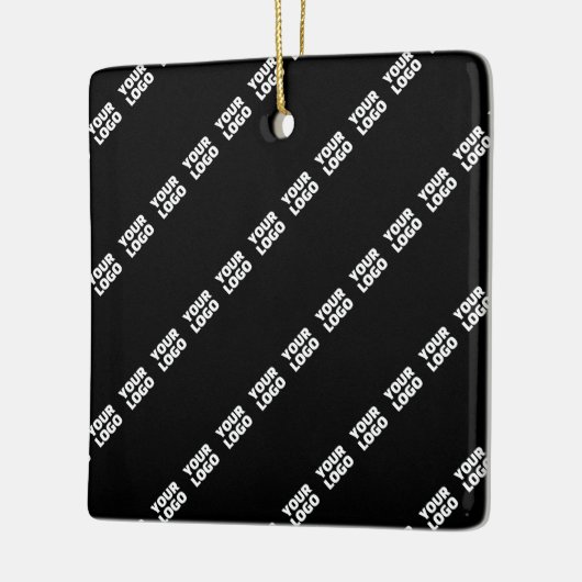 ロゴ、デザイン、写真を斜めに並べて表示 セラミックオーナメント (左)