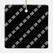 ロゴ、デザイン、写真を斜めに並べて表示 セラミックオーナメント (裏面)