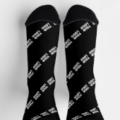 ロゴ、デザイン、写真を斜めに並べて表示 ソックス (上部)