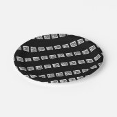 ロゴ、デザイン、写真を斜めに並べて表示 ペーパープレート (アングル)