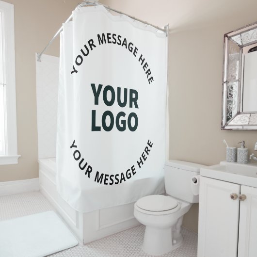 ロゴ、デザイン、写真、アートワークまたはその他の画像 シャワーカーテン (インサイチュ)