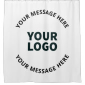 ロゴ、デザイン、写真、アートワークまたはその他の画像 シャワーカーテン (正面)