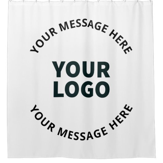 ロゴ、デザイン、写真、アートワークまたはその他の画像 シャワーカーテン (正面)
