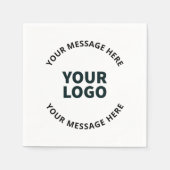 ロゴ、デザイン、写真、アートワークまたはその他の画像 スタンダードカクテルナプキン (正面)