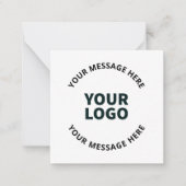 ロゴ、デザイン、写真、アートワークまたはその他の画像 ノートカード (正面)