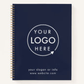 ロゴ・ネイビー |ビジネス企業の会社のミニマリスト ノートブック (正面)