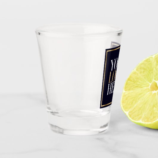 ロゴ·ヒア·ビジネス ショットグラス (左)