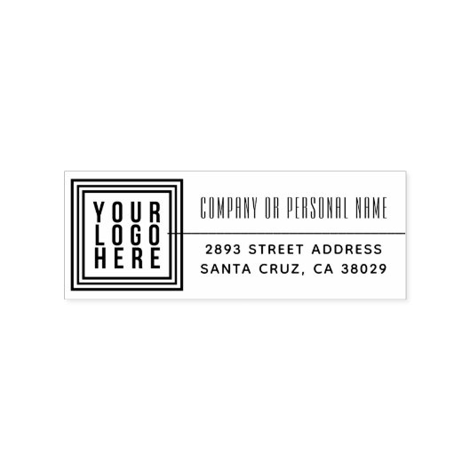 ロゴ |ビジネスカスタム差出人住所 ラバースタンプ (インプリント)