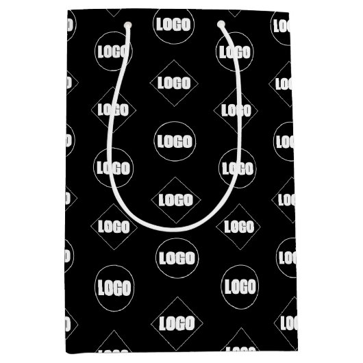 ロゴ | ビジネスブランディングプロフェッショナルのプロモーション ミディアムペーパーバッグ (正面)