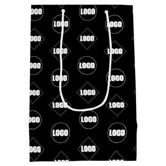 ロゴ | ビジネスブランディングプロフェッショナルのプロモーション ミディアムペーパーバッグ (裏面)