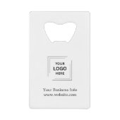 ロゴ |ビジネス企業のミニマモダンリスト クレジットカード栓抜き (正面)