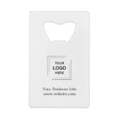 ロゴ |ビジネス企業のミニマモダンリスト クレジットカード栓抜き (裏面)