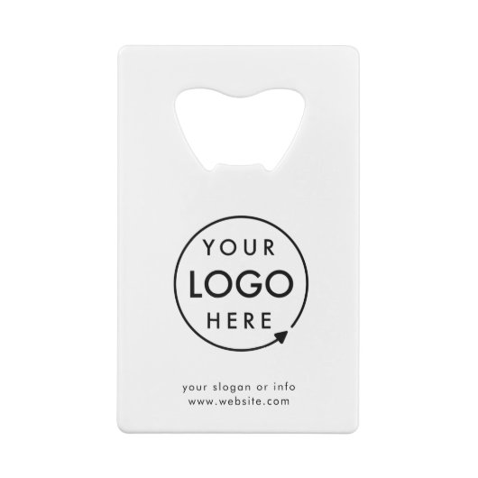 ロゴ |ビジネス企業のミニマモダンリスト クレジットカード栓抜き (裏面)