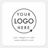 ロゴ |ビジネス企業のミニマモダンリスト スクエアシール (正面)
