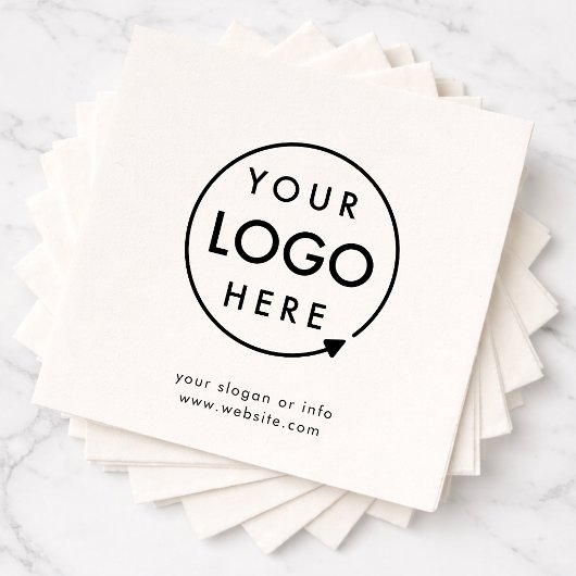 ロゴ |ビジネス企業のミニマモダンリスト スタンダードカクテルナプキン