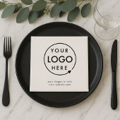 ロゴ |ビジネス企業のミニマモダンリスト スタンダードカクテルナプキン