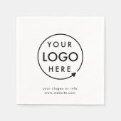 ロゴ |ビジネス企業のミニマモダンリスト スタンダードカクテルナプキン (正面)