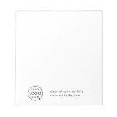 ロゴ |ビジネス企業のミニマモダンリスト ノートパッド (正面)