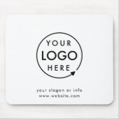 ロゴ |ビジネス企業のミニマモダンリスト マウスパッド (正面)