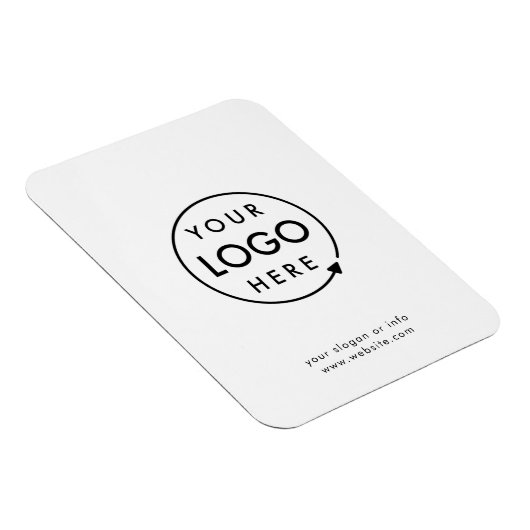 ロゴ |ビジネス企業のミニマモダンリスト マグネット (右側)