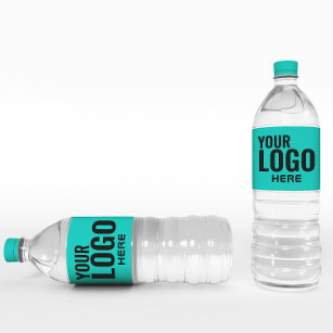 ロゴ  ビジネス企業の企業の水のミニマリスト ペットボトルラベル
