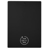 ロゴ |ビジネス企業の会社のミニマリスト クリップボード (裏面)