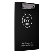 ロゴ |ビジネス企業の会社のミニマリスト クリップボード (右)