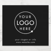 ロゴ |ビジネス企業の会社のミニマリスト スパークリングワインラベル (シングルラベル)