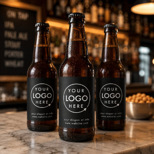 ロゴ ビジネス企業の会社のミニマリスト ビールラベル