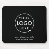 ロゴ |ビジネス企業の会社のミニマリスト マウスパッド (正面)