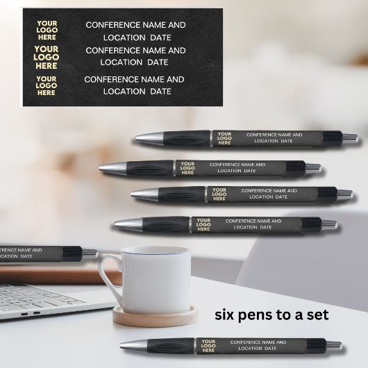 ロゴ ビジネス カンファレンス フェイクレザー質感 ボールペン