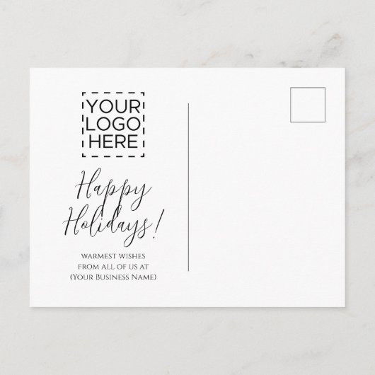 ロゴ・ビジネス・クリスマススター葉書 ポストカード (裏面)