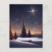 ロゴ・ビジネス・クリスマススター葉書 ポストカード (正面)