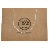 ロゴ ビジネス コーポレート ラスティック クラフト カンパニー ラージペーパーバッグ (正面)