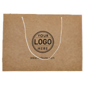 ロゴ ビジネス コーポレート ラスティック クラフト カンパニー ラージペーパーバッグ (裏面)