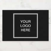 ロゴ・ビジネス・ブラック・ミニマル企業のリスト スパークリングワインラベル (シングルラベル)