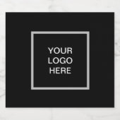 ロゴ・ビジネス・ブラック・ミニマル企業のリスト スパークリングワインラベル (シングルラベル)