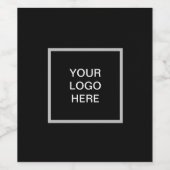 ロゴ・ビジネス・ブラック・ミニマル企業のリスト ワインラベル (シングルラベル)