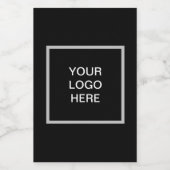 ロゴ・ビジネス・ブラック・ミニマル企業のリスト ワインラベル (シングルラベル)