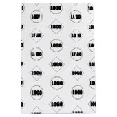 ロゴ | ビジネス ブランディング プロフェッショナル プロモーショナル ミディアムペーパーバッグ (正面)