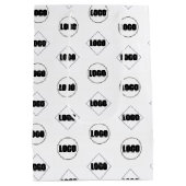 ロゴ | ビジネス ブランディング プロフェッショナル プロモーショナル ミディアムペーパーバッグ (裏面)