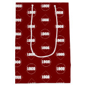 ロゴ | ビジネス ブランディング プロフェッショナル プロモーショナル ミディアムペーパーバッグ (裏面)