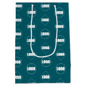 ロゴ | ビジネス ブランディング プロフェッショナル プロモーショナル ミディアムペーパーバッグ (裏面)