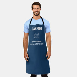 ロゴ ビジネス モダン ミニマル 企業 ブランディング ブルー エプロン