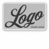 ロゴ+ビニール長方形ビジネス会社ノートPC シール (正面)