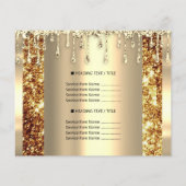 ロゴ ビューティー メイク ネイル 価格リスト ゴールド スパーク チラシ (裏面)