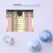 ロゴ ビューティー メイク ネイル 価格リスト ドリップ ピンク チラシ (シングル)