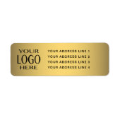 ロゴ |フェイク金ゴールド差出人住所ラベル ラベル (正面)