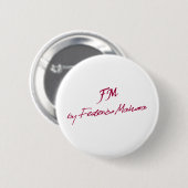ロゴ[フェデリコMAHORA著FM] 缶バッジ (正面&裏面)